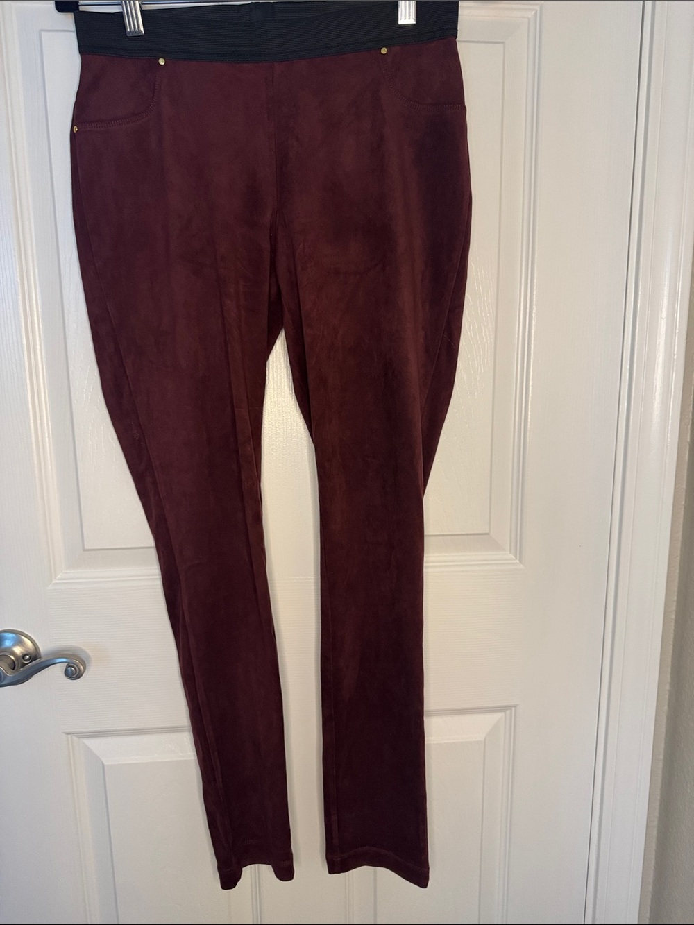 Calvin Klein Burgundy Ponte Leggings